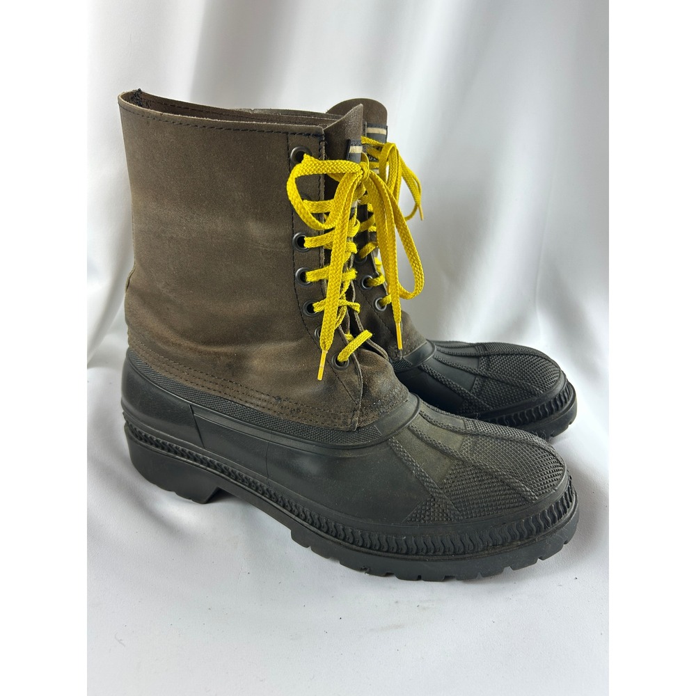 Baffin Technology Brown Duck Boots Yellow Laces Gorpcore Workwear Mens Size 11